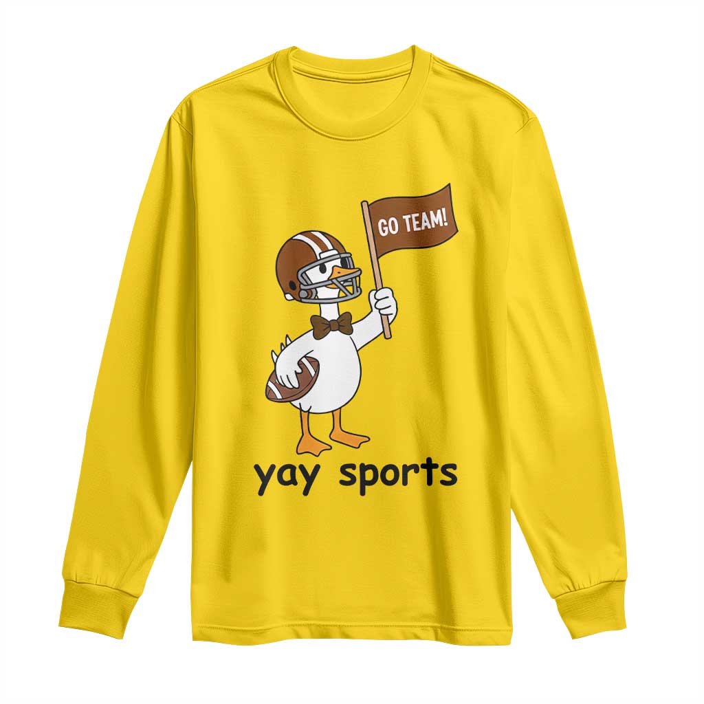 Silly Goose Football Long Sleeve Shirt Yays Sport - Wonder Print Shop
