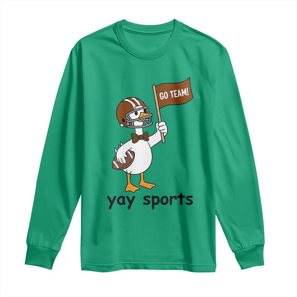 Silly Goose Football Long Sleeve Shirt Yays Sport - Wonder Print Shop