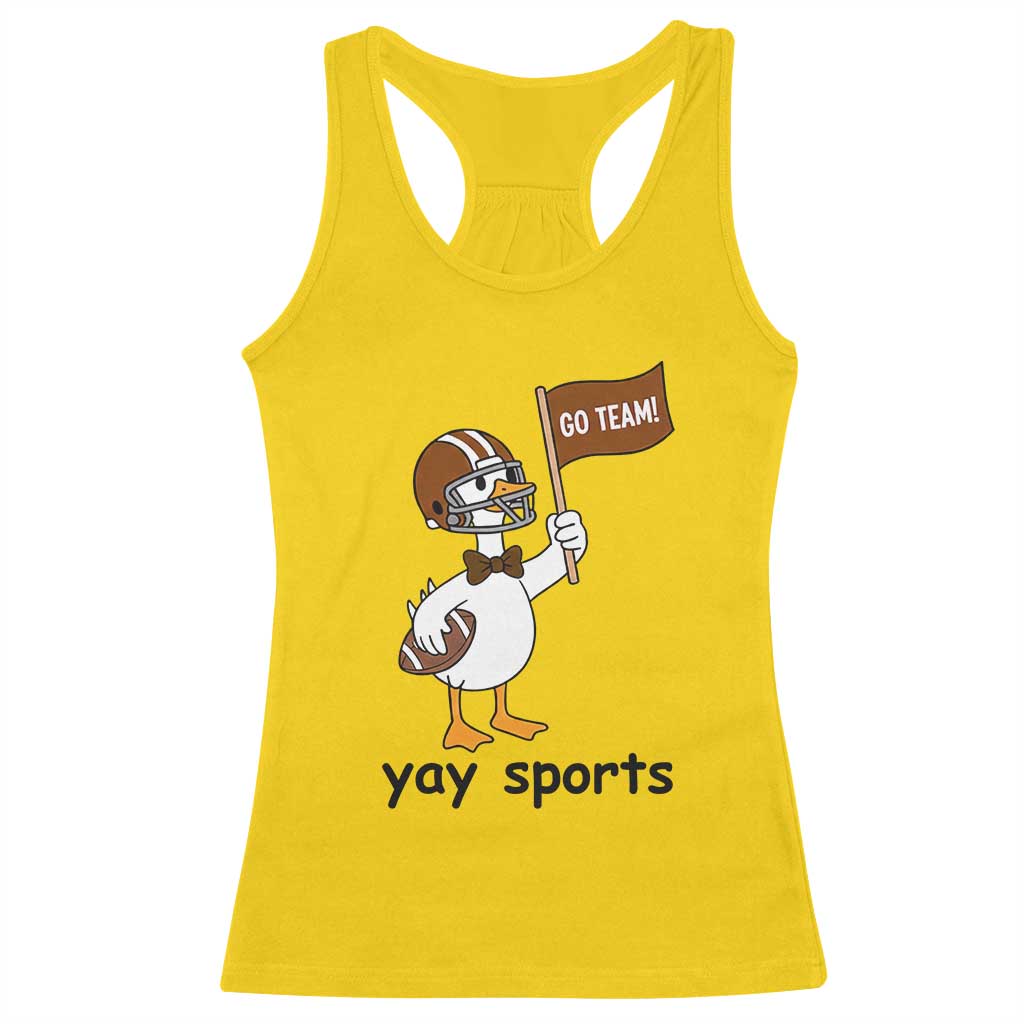 Silly Goose Football Racerback Tank Top Yays Sport - Wonder Print Shop