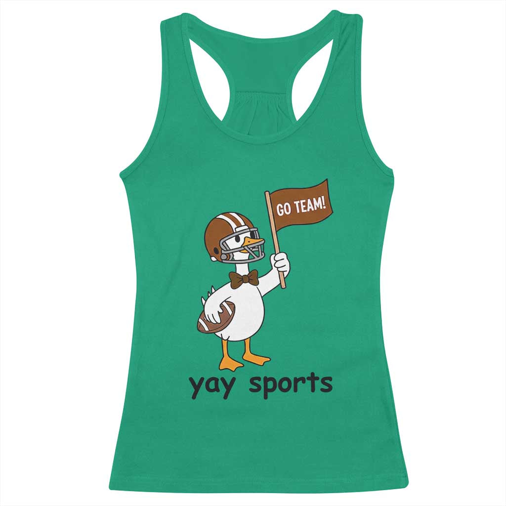 Silly Goose Football Racerback Tank Top Yays Sport - Wonder Print Shop