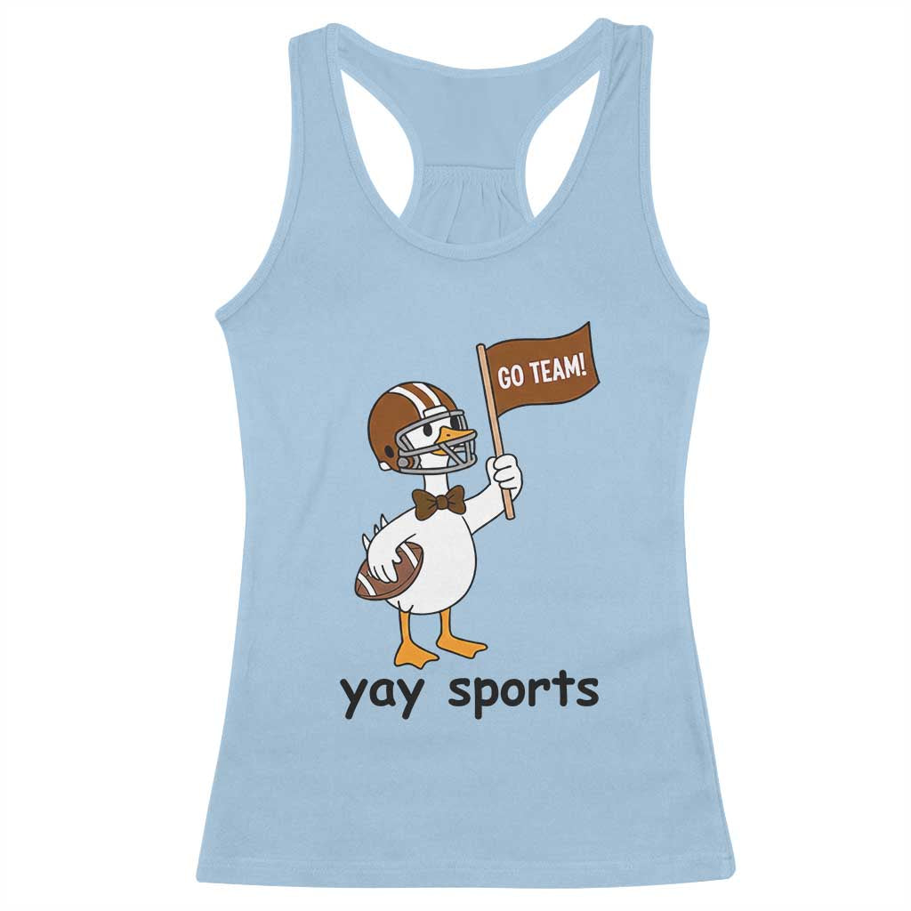Silly Goose Football Racerback Tank Top Yays Sport - Wonder Print Shop