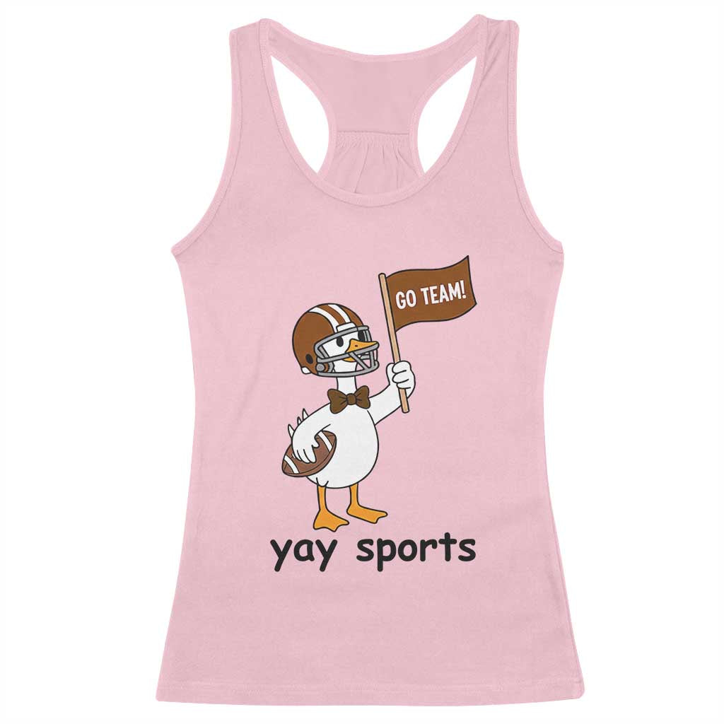 Silly Goose Football Racerback Tank Top Yays Sport - Wonder Print Shop