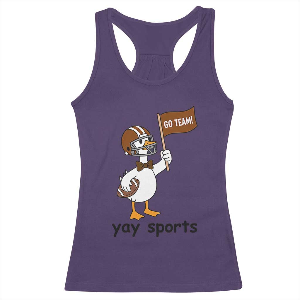 Silly Goose Football Racerback Tank Top Yays Sport - Wonder Print Shop