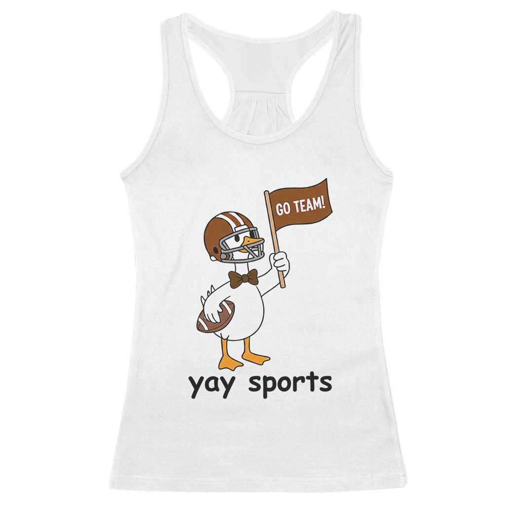Silly Goose Football Racerback Tank Top Yays Sport - Wonder Print Shop