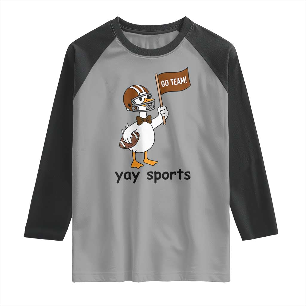 Silly Goose Football Raglan Shirt Yays Sport - Wonder Print Shop