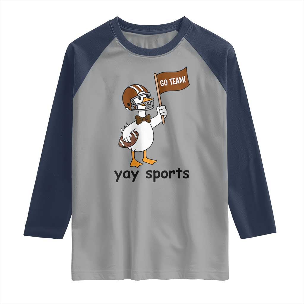 Silly Goose Football Raglan Shirt Yays Sport - Wonder Print Shop