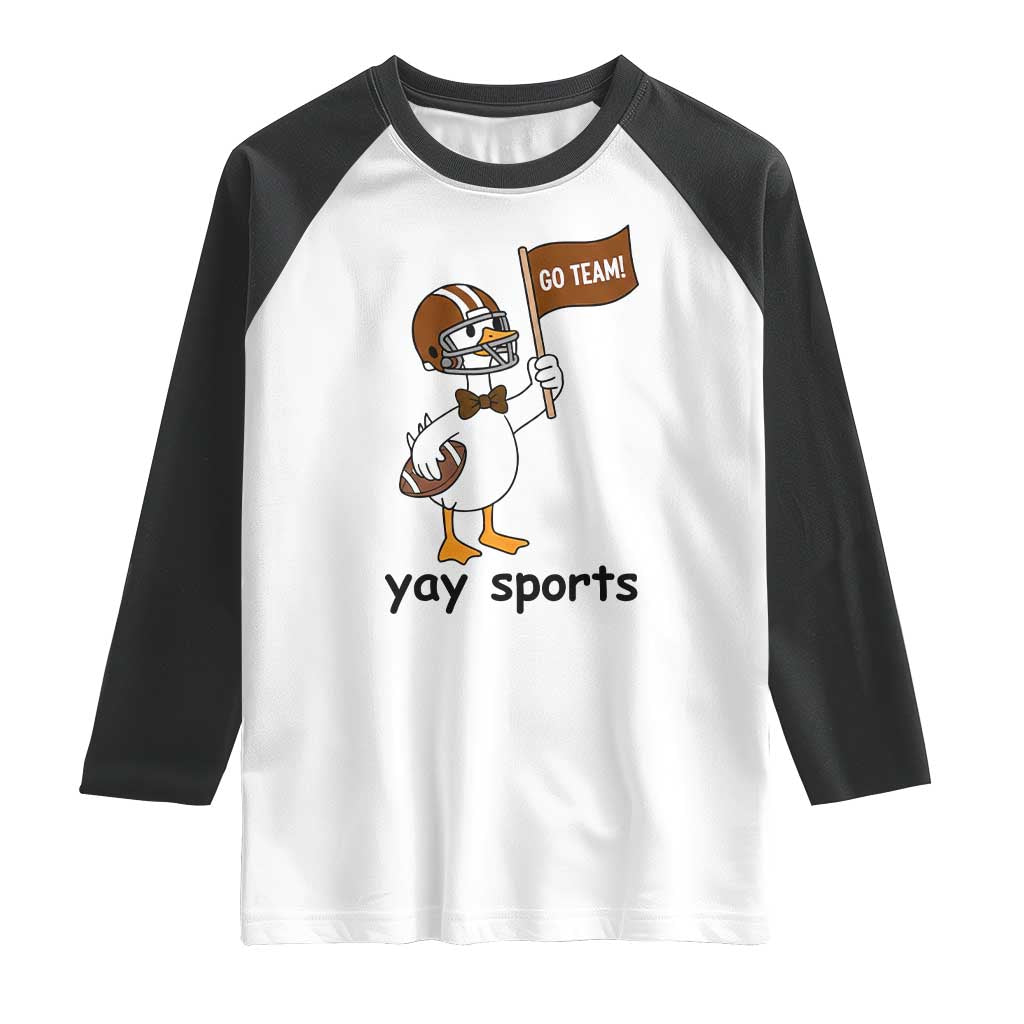 Silly Goose Football Raglan Shirt Yays Sport - Wonder Print Shop