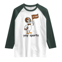 Silly Goose Football Raglan Shirt Yays Sport - Wonder Print Shop