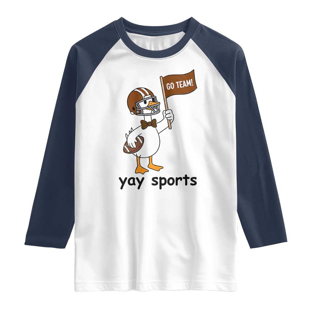 Silly Goose Football Raglan Shirt Yays Sport - Wonder Print Shop