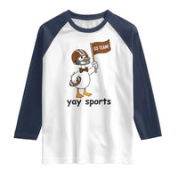 Silly Goose Football Raglan Shirt Yays Sport - Wonder Print Shop