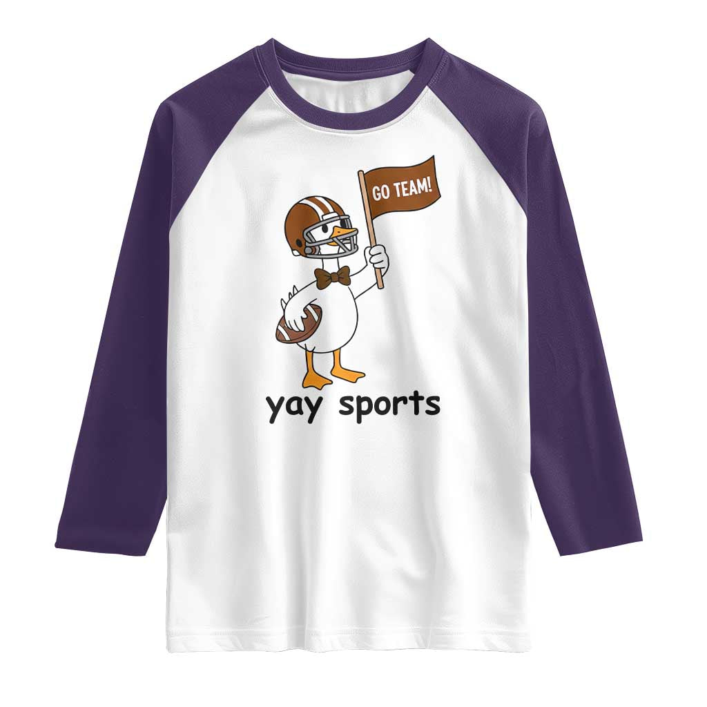 Silly Goose Football Raglan Shirt Yays Sport - Wonder Print Shop