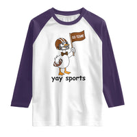 Silly Goose Football Raglan Shirt Yays Sport - Wonder Print Shop