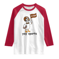 Silly Goose Football Raglan Shirt Yays Sport - Wonder Print Shop
