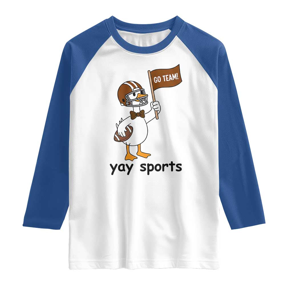 Silly Goose Football Raglan Shirt Yays Sport - Wonder Print Shop