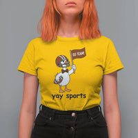 Silly Goose Football T Shirt For Women Yays Sport - Wonder Print Shop