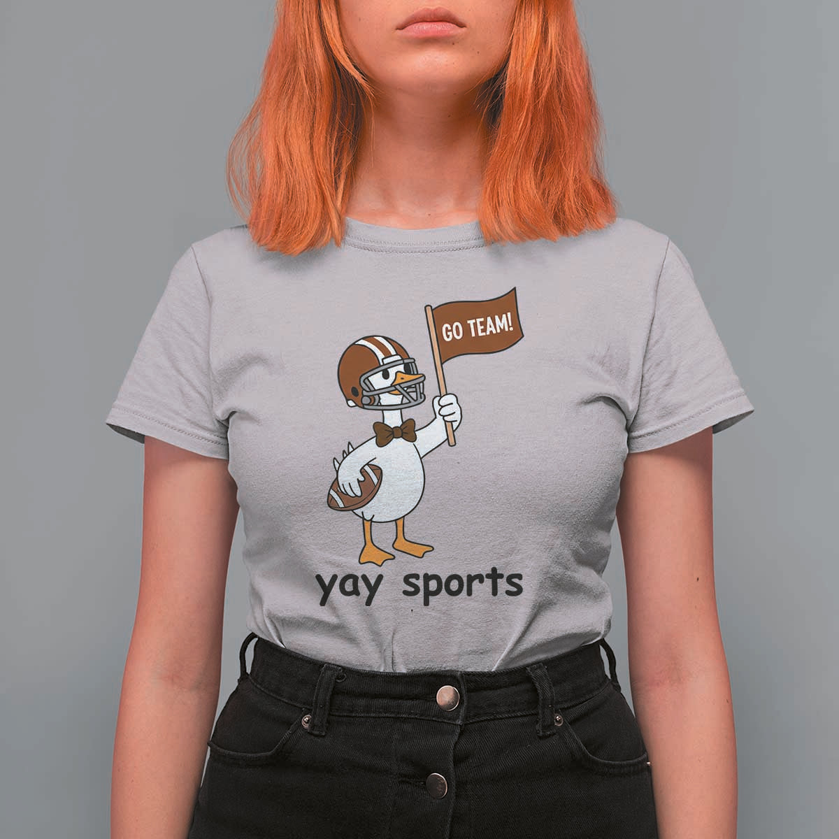 Silly Goose Football T Shirt For Women Yays Sport - Wonder Print Shop