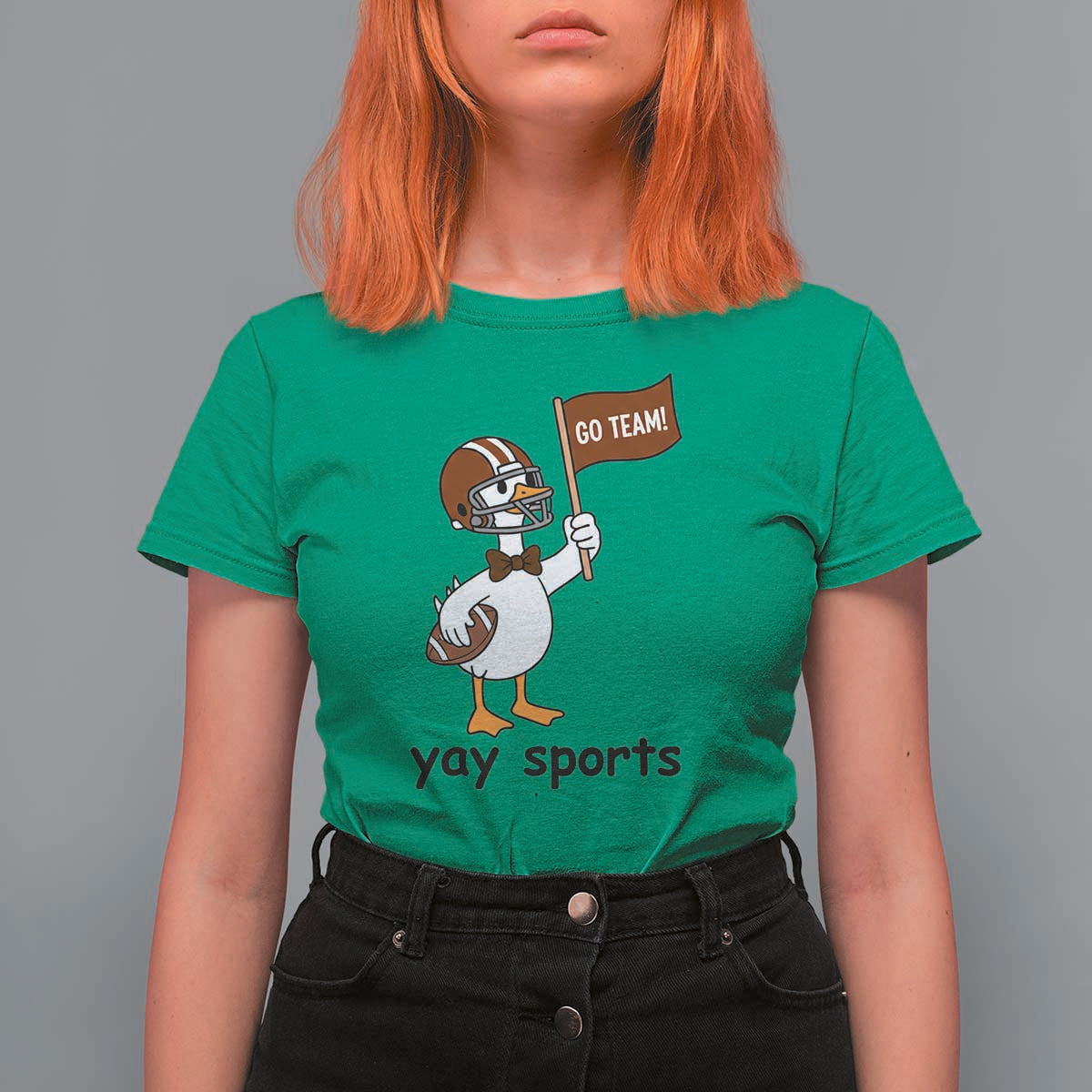 Silly Goose Football T Shirt For Women Yays Sport - Wonder Print Shop