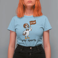 Silly Goose Football T Shirt For Women Yays Sport - Wonder Print Shop