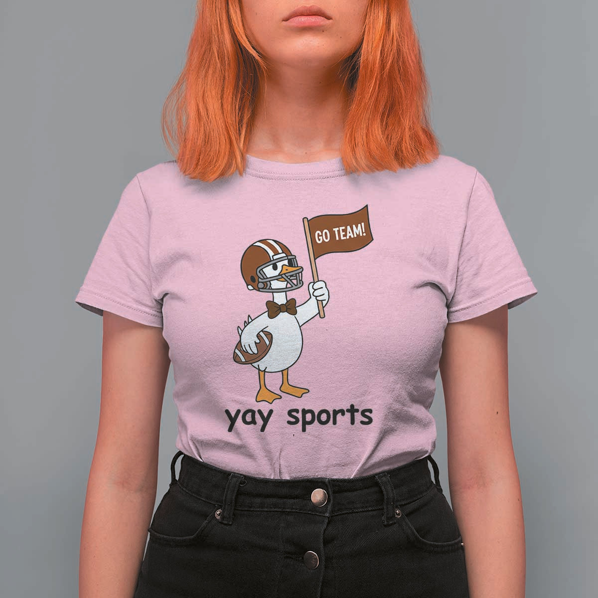 Silly Goose Football T Shirt For Women Yays Sport - Wonder Print Shop