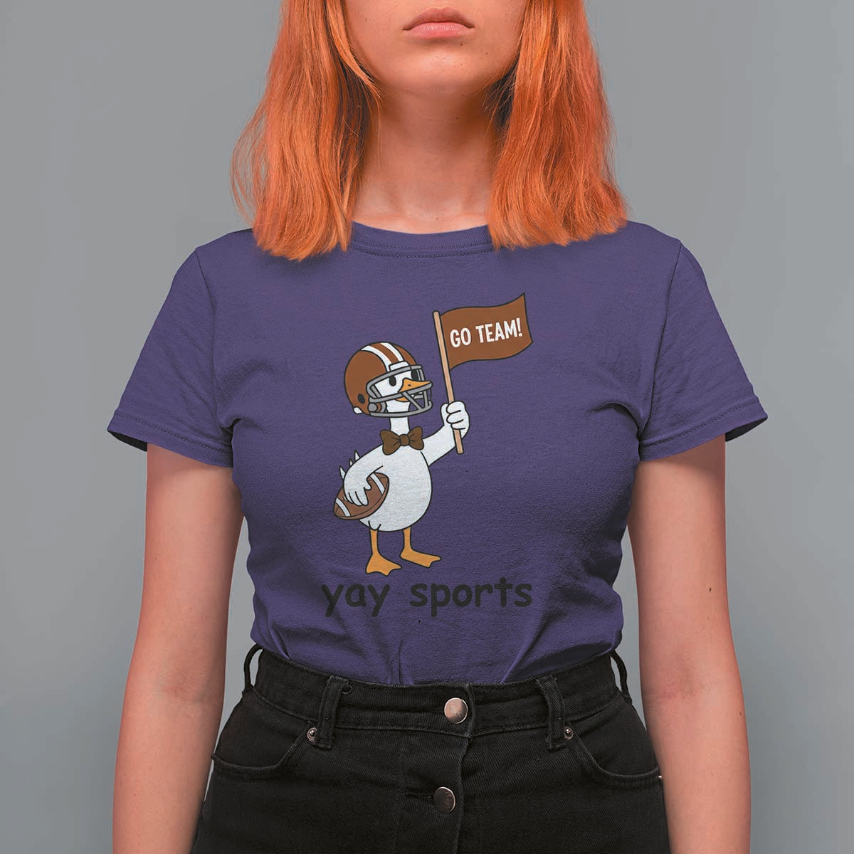 Silly Goose Football T Shirt For Women Yays Sport - Wonder Print Shop