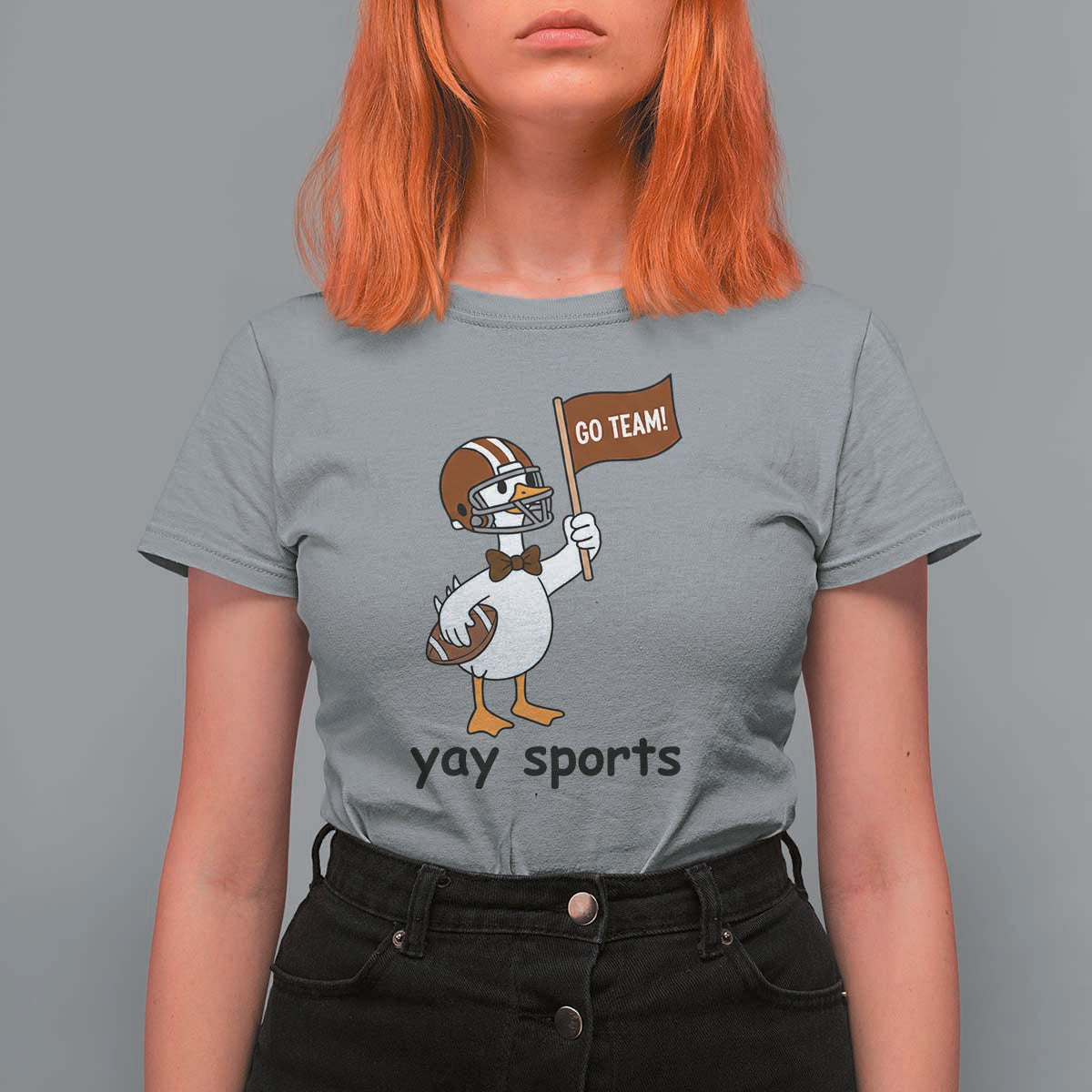 Silly Goose Football T Shirt For Women Yays Sport - Wonder Print Shop