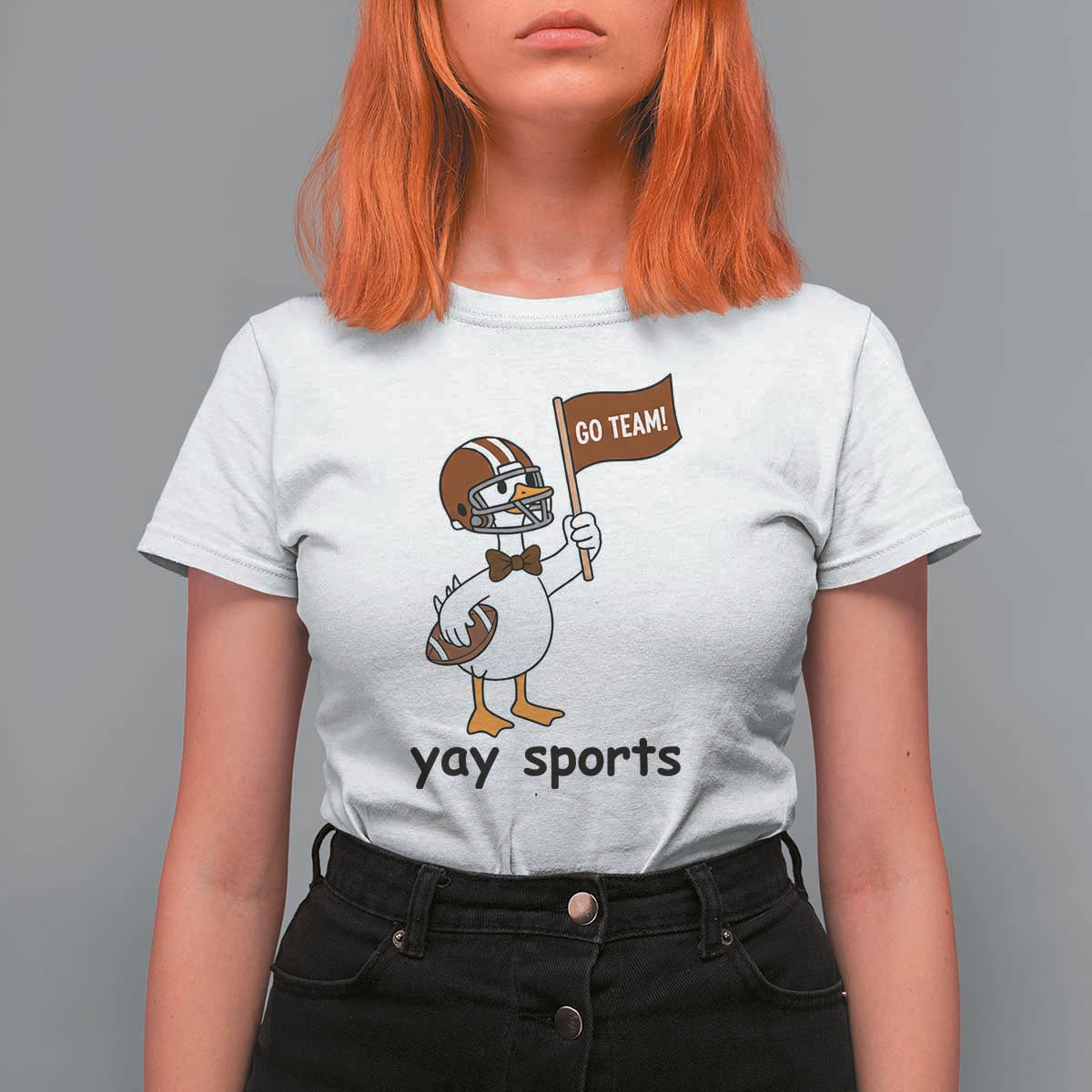 Silly Goose Football T Shirt For Women Yays Sport - Wonder Print Shop