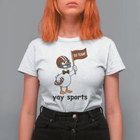 Silly Goose Football T Shirt For Women Yays Sport - Wonder Print Shop
