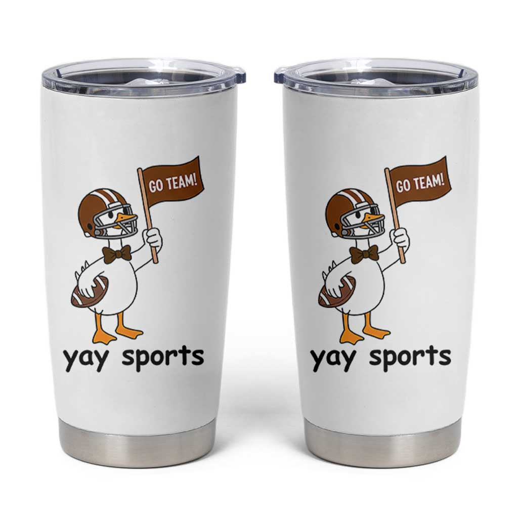 Silly Goose Football Tumbler Cup Yays Sport - Wonder Print Shop