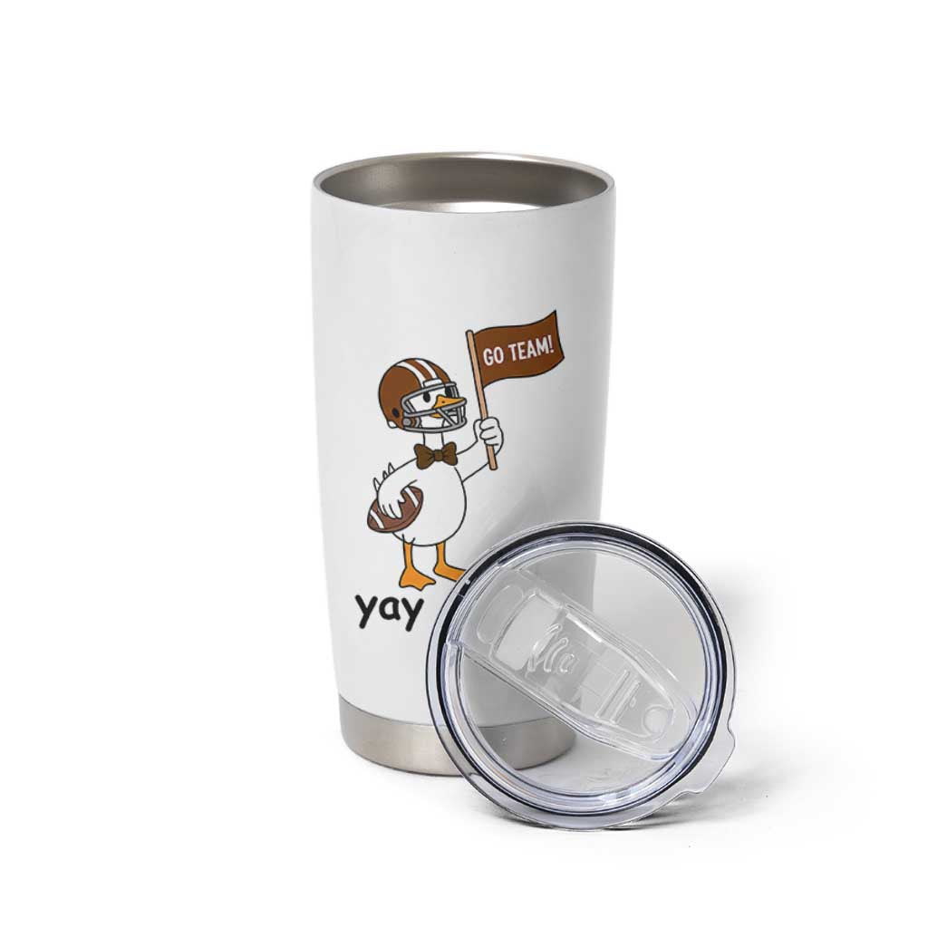Silly Goose Football Tumbler Cup Yays Sport - Wonder Print Shop