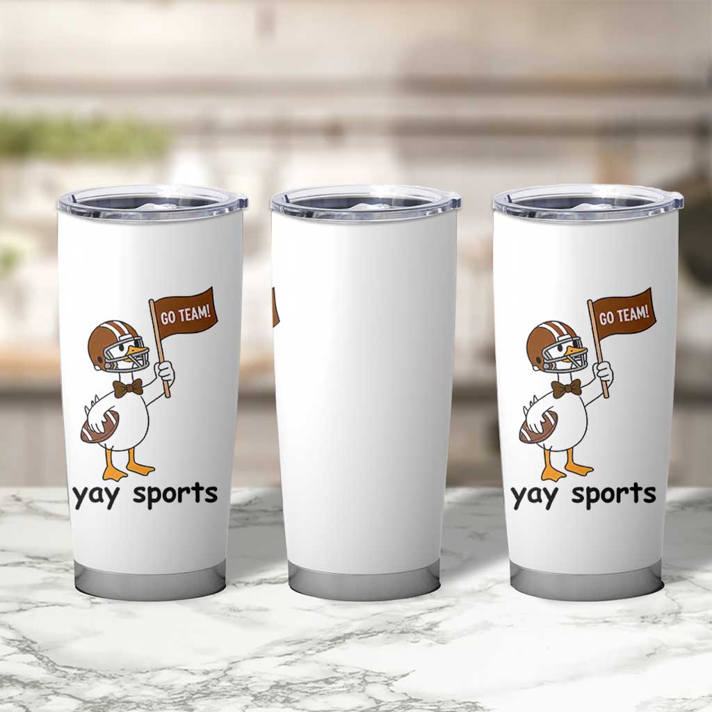 Silly Goose Football Tumbler Cup Yays Sport - Wonder Print Shop