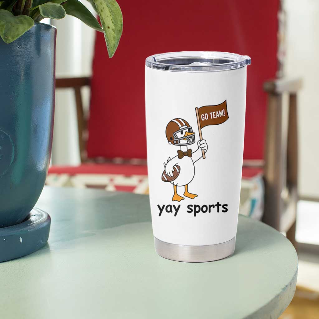 Silly Goose Football Tumbler Cup Yays Sport - Wonder Print Shop