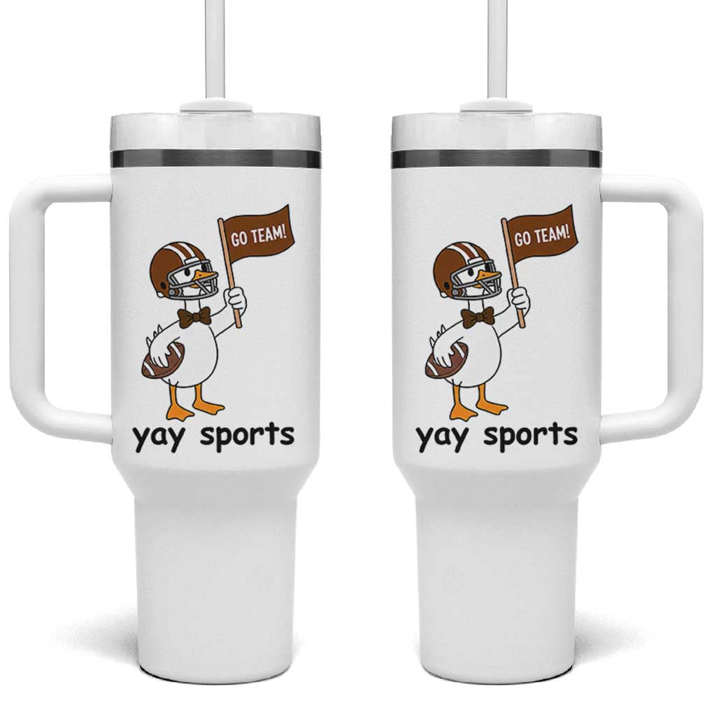 Silly Goose Football Tumbler With Handle Yays Sport - Wonder Print Shop