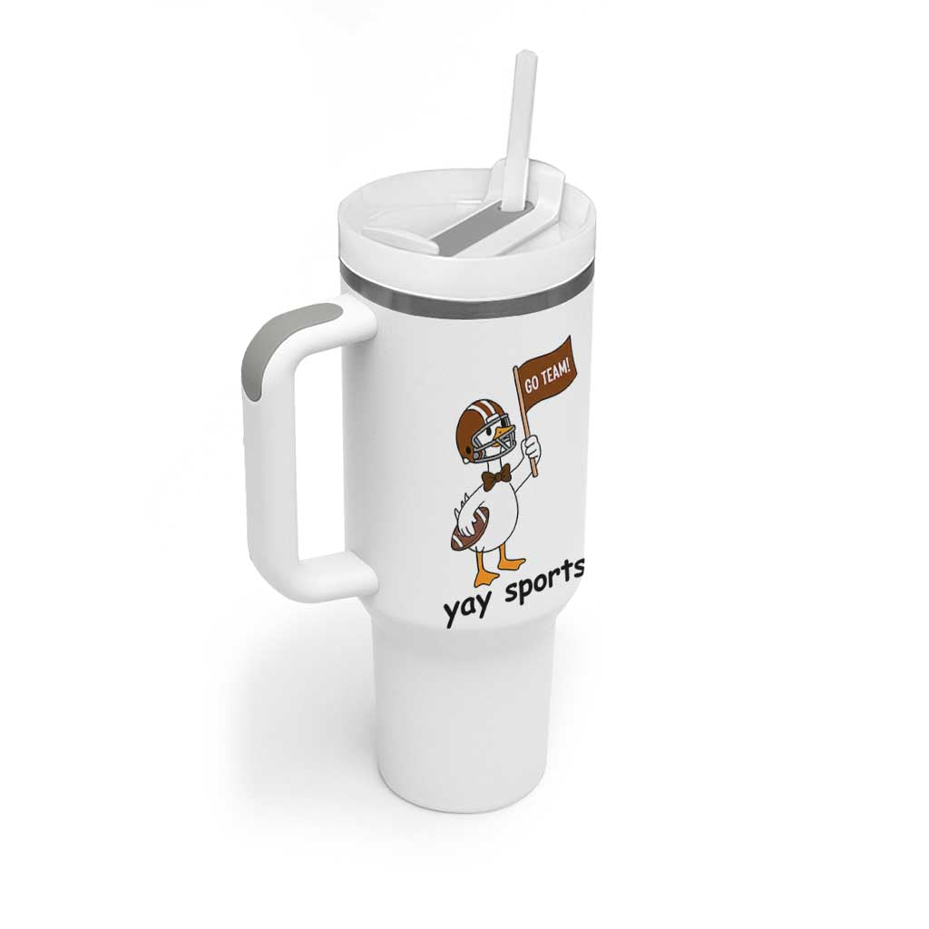 Silly Goose Football Tumbler With Handle Yays Sport - Wonder Print Shop