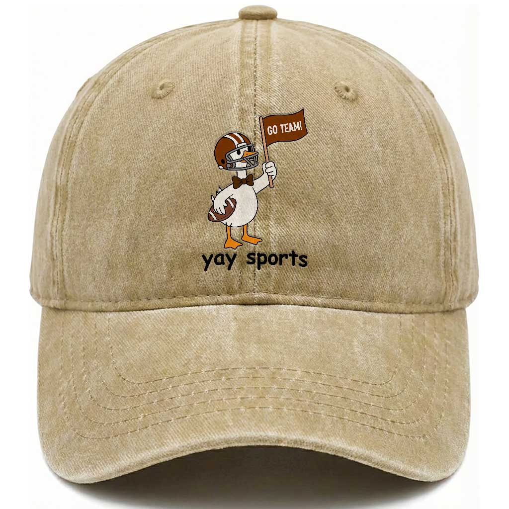 Silly Goose Football Washed Cotton Baseball Cap Yays Sport
