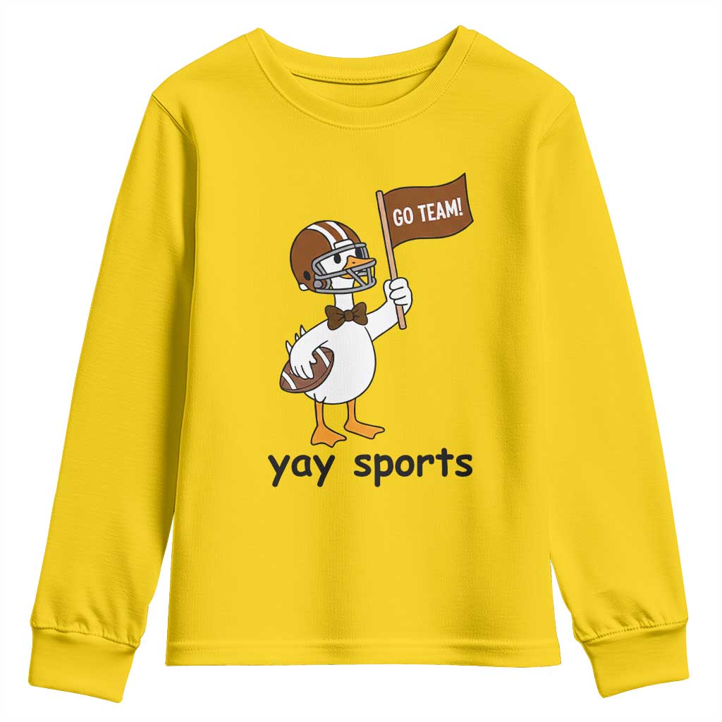 Silly Goose Football Youth Sweatshirt Yays Sport - Wonder Print Shop