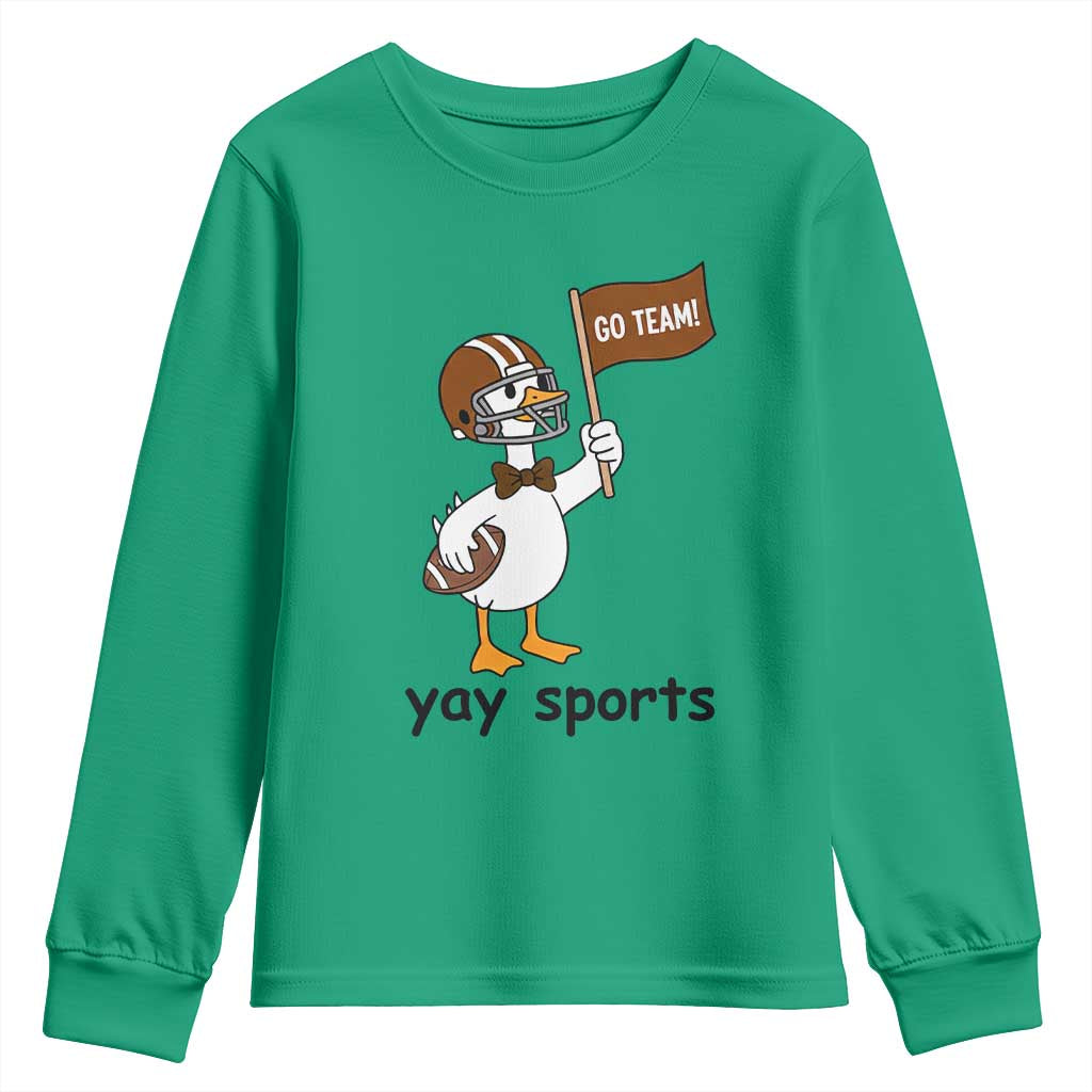 Silly Goose Football Youth Sweatshirt Yays Sport - Wonder Print Shop