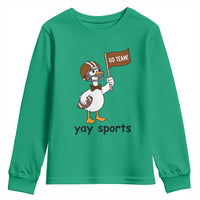 Silly Goose Football Youth Sweatshirt Yays Sport - Wonder Print Shop