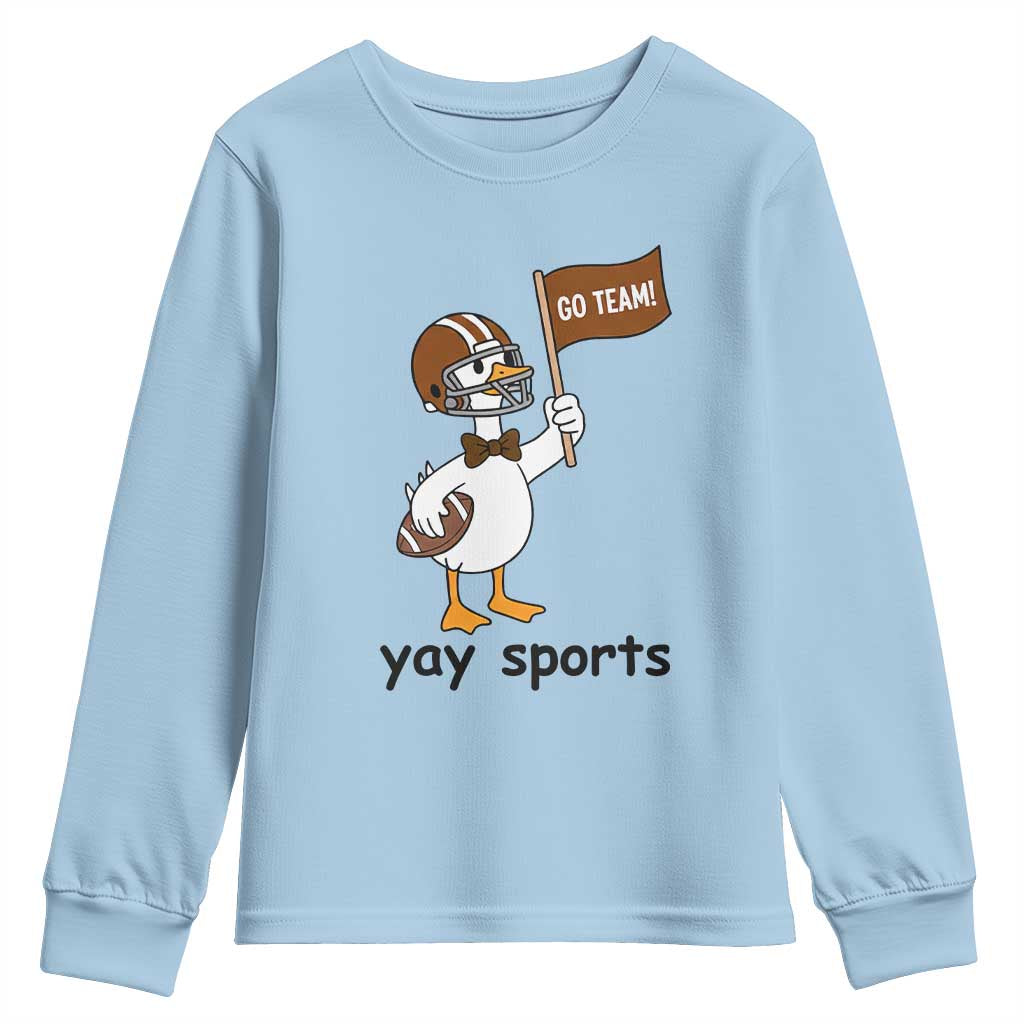 Silly Goose Football Youth Sweatshirt Yays Sport - Wonder Print Shop