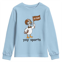 Silly Goose Football Youth Sweatshirt Yays Sport - Wonder Print Shop