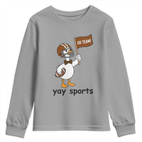 Silly Goose Football Youth Sweatshirt Yays Sport - Wonder Print Shop