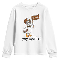 Silly Goose Football Youth Sweatshirt Yays Sport - Wonder Print Shop