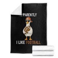 Funny Goose Football Throw Blanket Apparently I Like Football - Wonder Print Shop