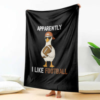 Funny Goose Football Throw Blanket Apparently I Like Football - Wonder Print Shop