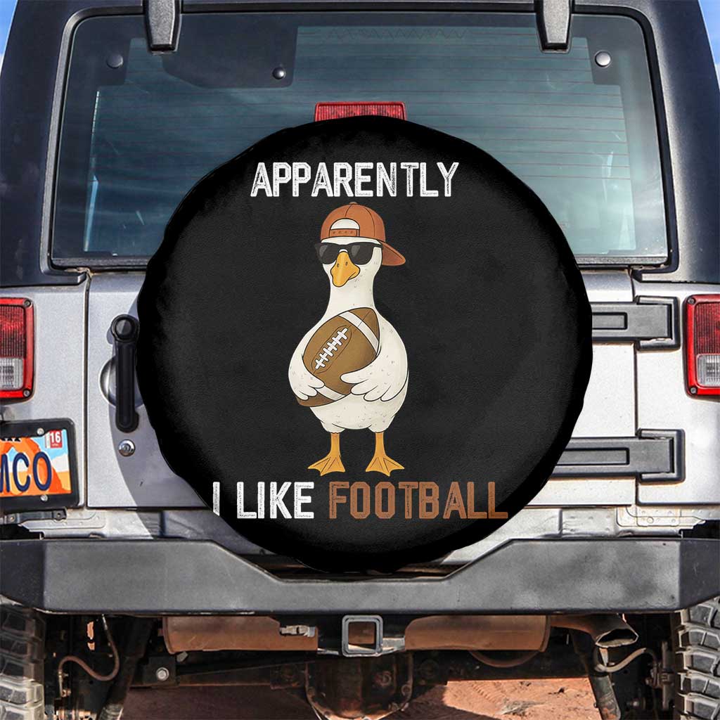 Funny Goose Football Spare Tire Cover Apparently I Like Football - Wonder Print Shop