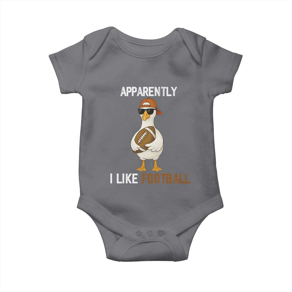 Funny Goose Football Baby Onesie Apparently I Like Football - Wonder Print Shop