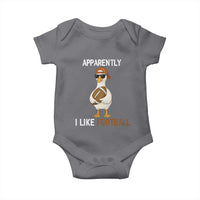 Funny Goose Football Baby Onesie Apparently I Like Football - Wonder Print Shop