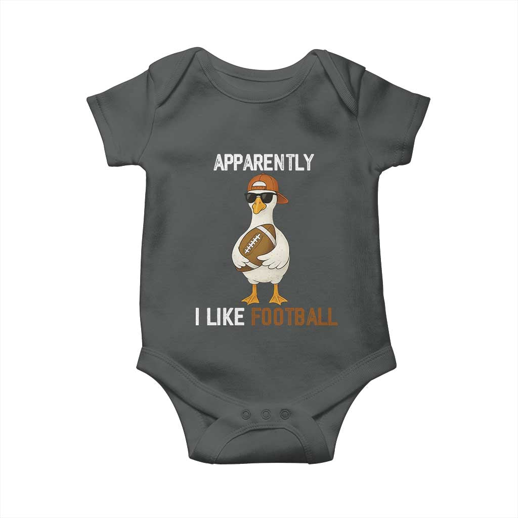 Funny Goose Football Baby Onesie Apparently I Like Football - Wonder Print Shop