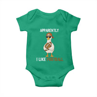 Funny Goose Football Baby Onesie Apparently I Like Football - Wonder Print Shop