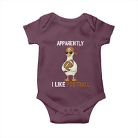 Funny Goose Football Baby Onesie Apparently I Like Football - Wonder Print Shop