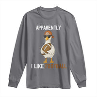 Funny Goose Football Long Sleeve Shirt Apparently I Like Football - Wonder Print Shop